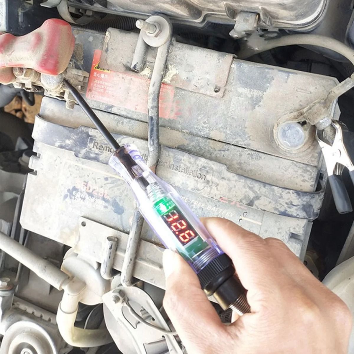 Automotive Circuit Test Pen 6V 12V 24V Digital Voltage Display