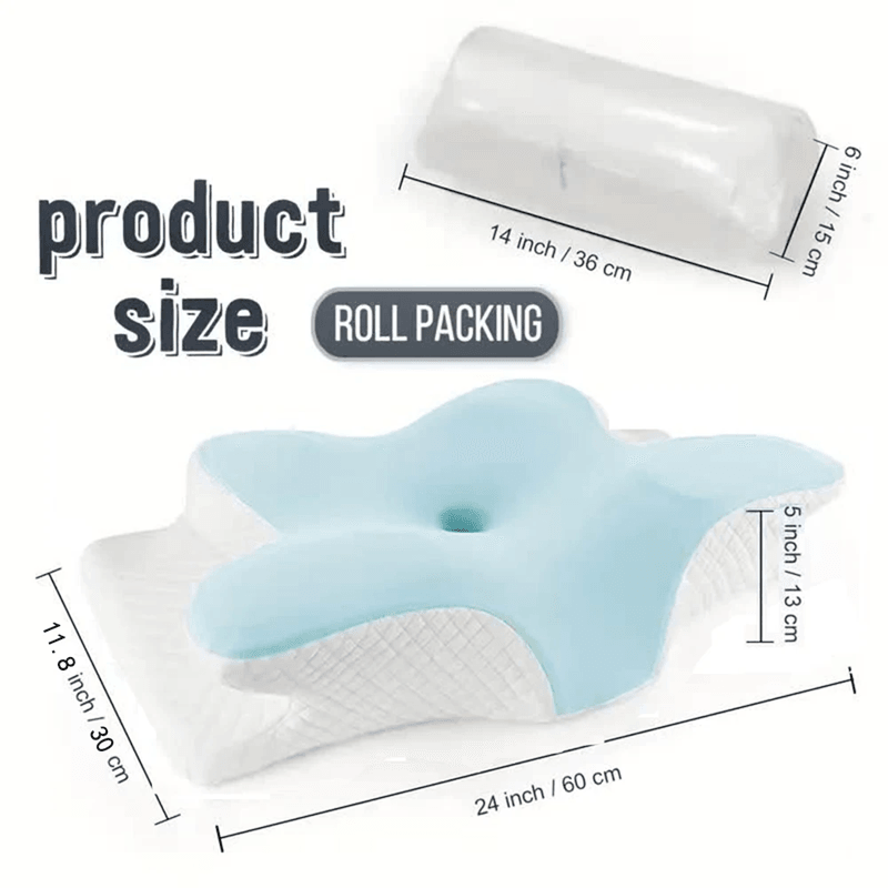 Butterfly Memory Foam Cervical Pillow Pain Relief Orthopedic Neck Support