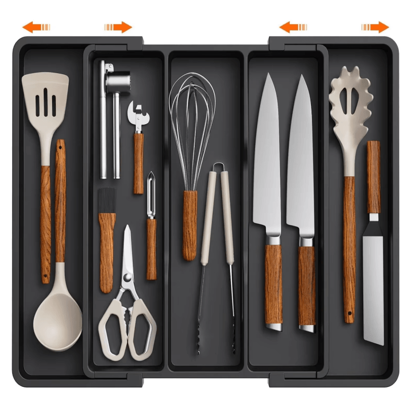 Expandable Kitchen Drawer Organizer – Adjustable Cutlery Storage Tray