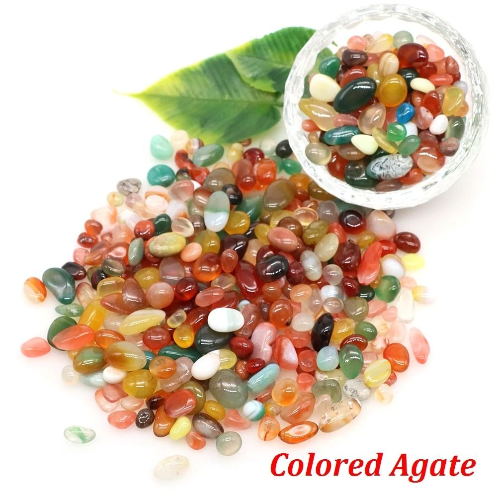 Natural Tumbled Agate & Quartz Crystal Gravel