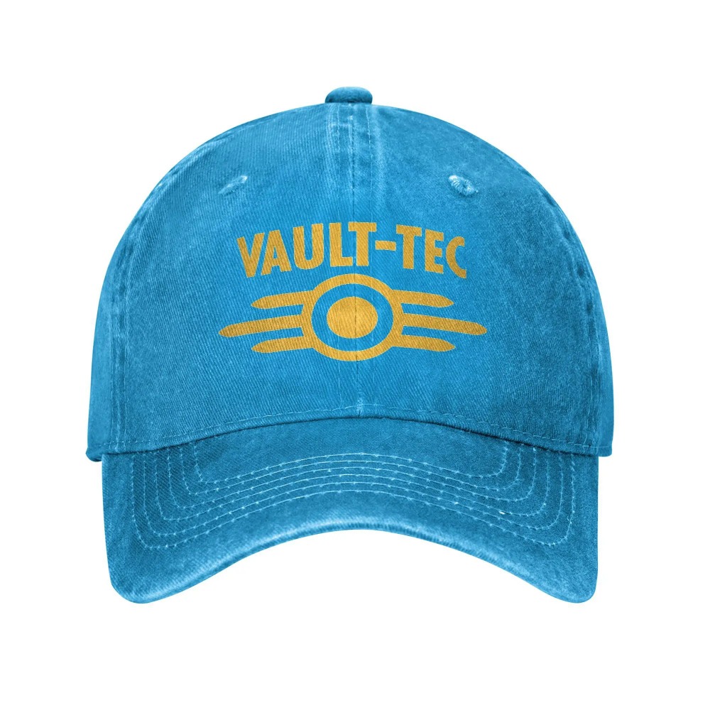 Fallouted Game Vault Tec Logo Baseball Cap, Unisex Design, Trendy Tennis & Skate Summer Hat