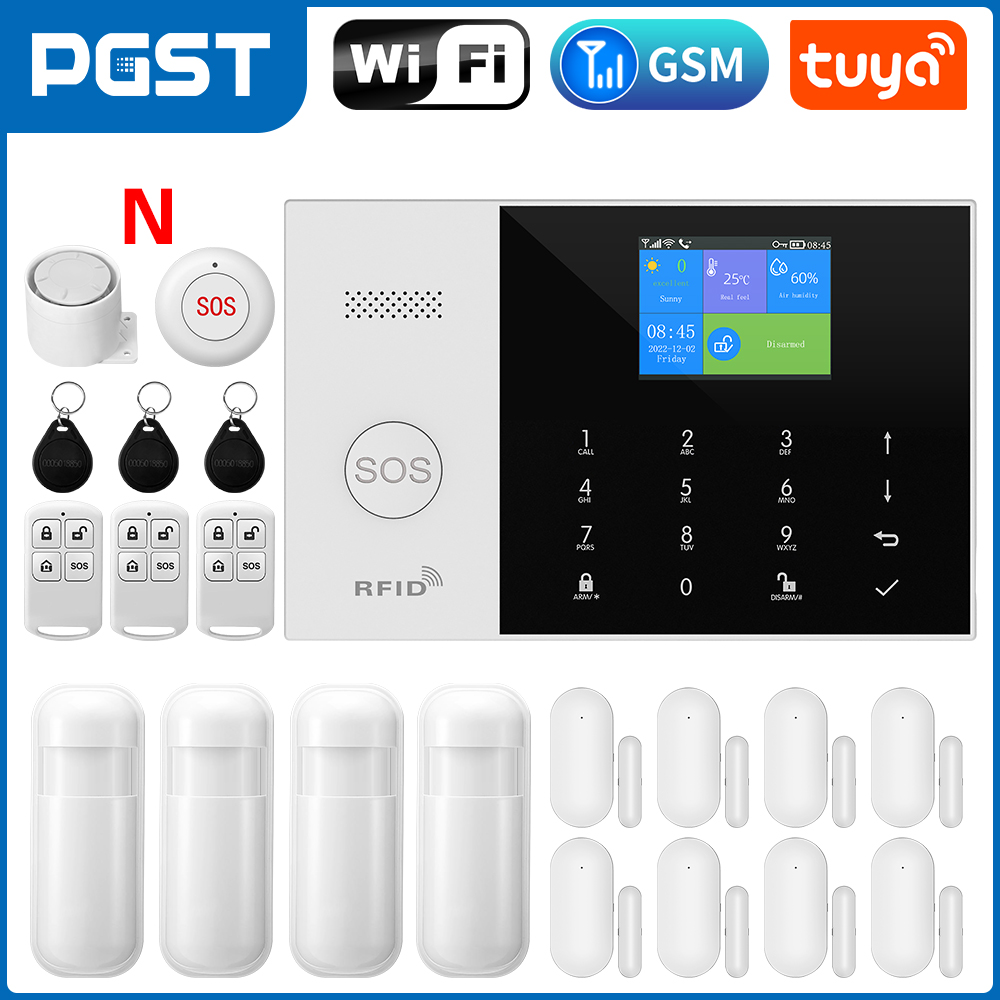 Smart Home Security System, Tuya GSM WiFi Alarm with Alexa Integration - Wireless Alarm