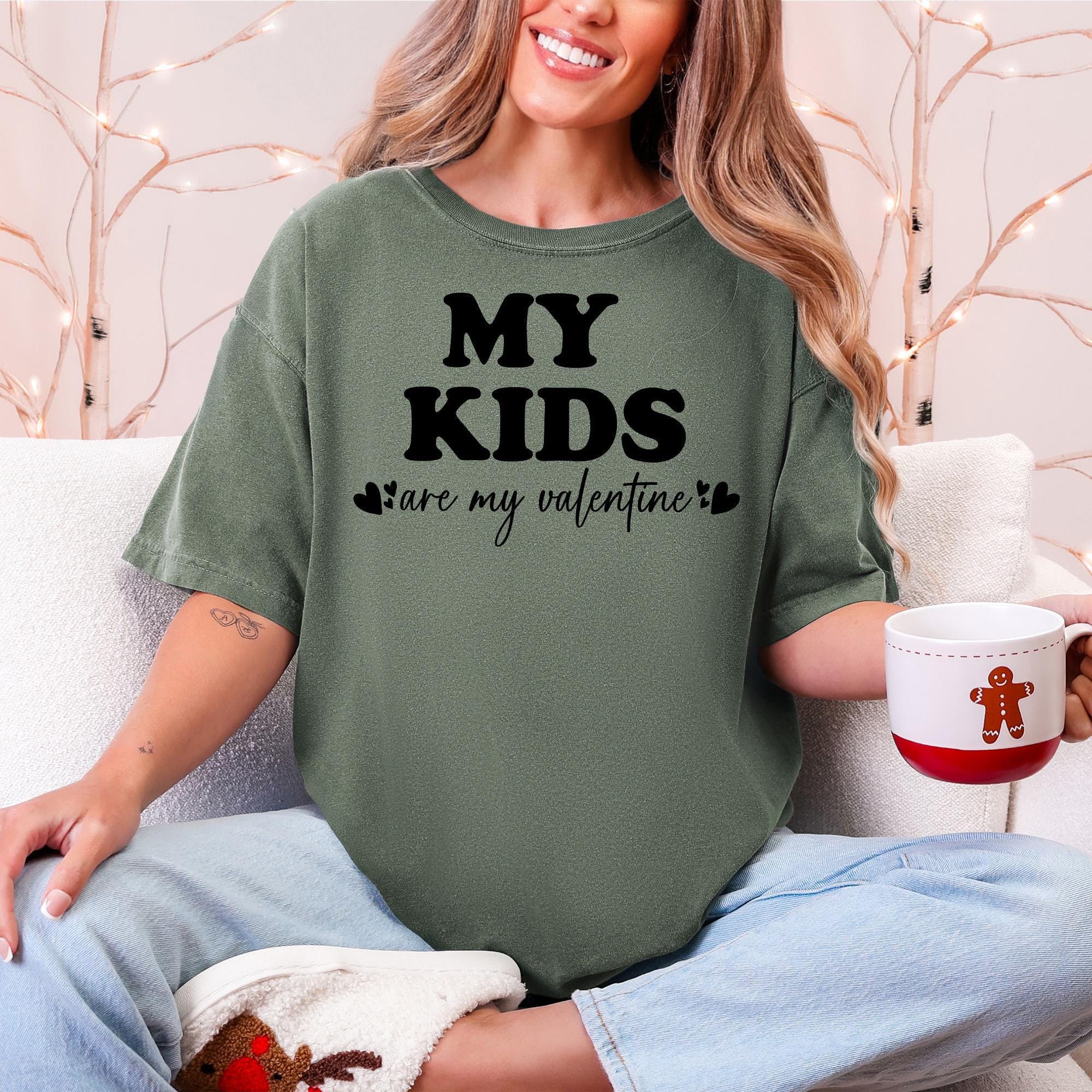 Custom Comfort Colors Valentine Shirt – Personalized Love Heart Valentine Tee for Couples & Women