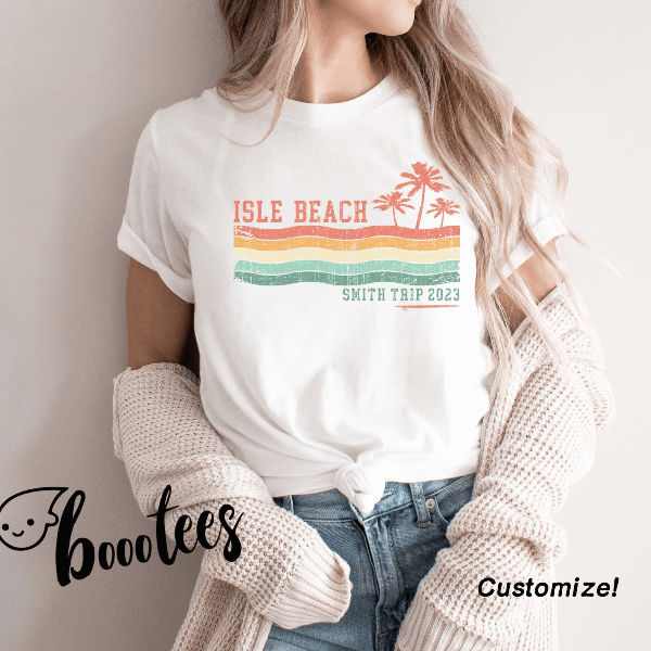 Custom Family Beach Vacation Shirt Personalized Matching Trip Tee
