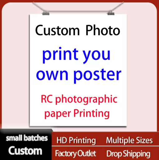 Custom Photo Poster Print – Personalized RC Satin Photo Paper Wall Art