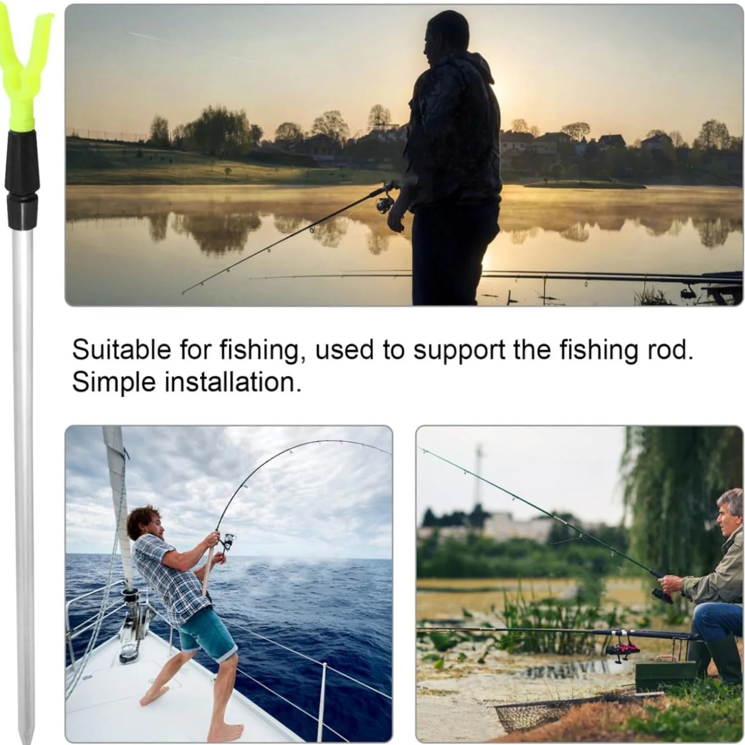Retractable Fishing Rod Holder Stand