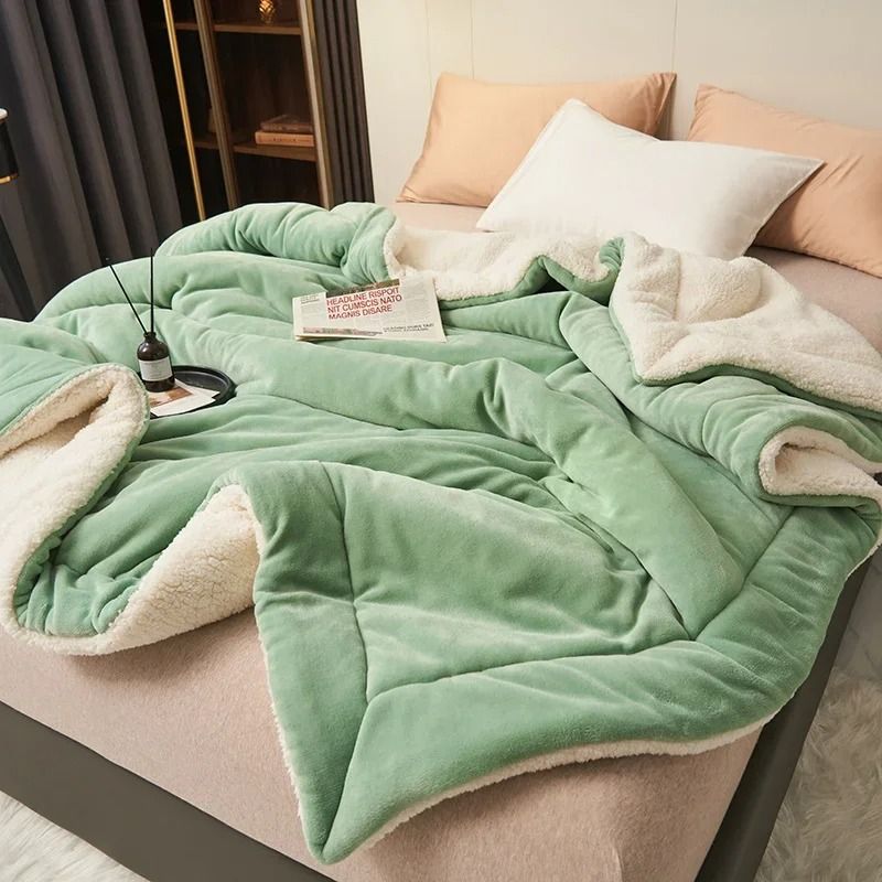 Super Soft Imitation Lambswool Blanket High Quality Milk Fleece Sofa Blanket