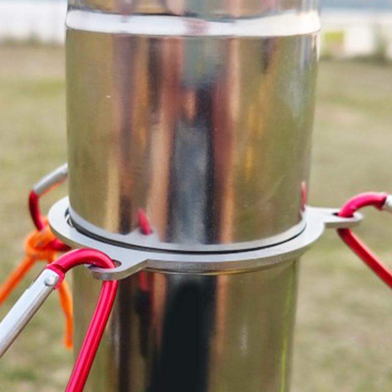 Windproof Stainless Steel Chimney Ring for High-Temperature Resistance Fits Camping Wood Stove Chimneys