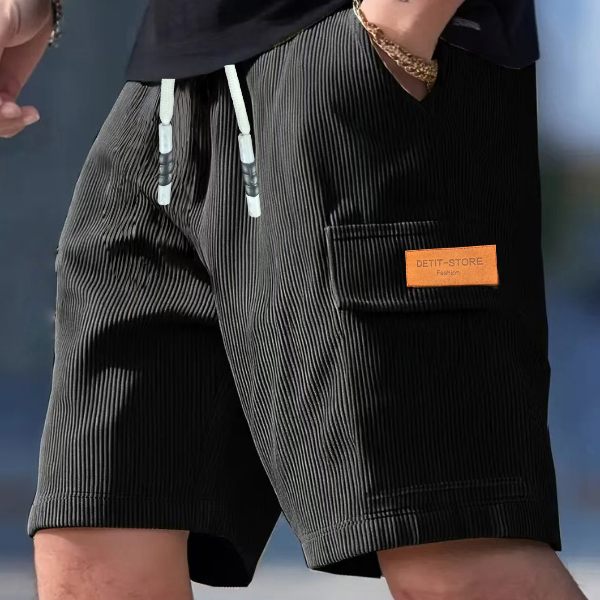 Men's Corduroy Shorts Breathable Casual Beach Sports Shorts