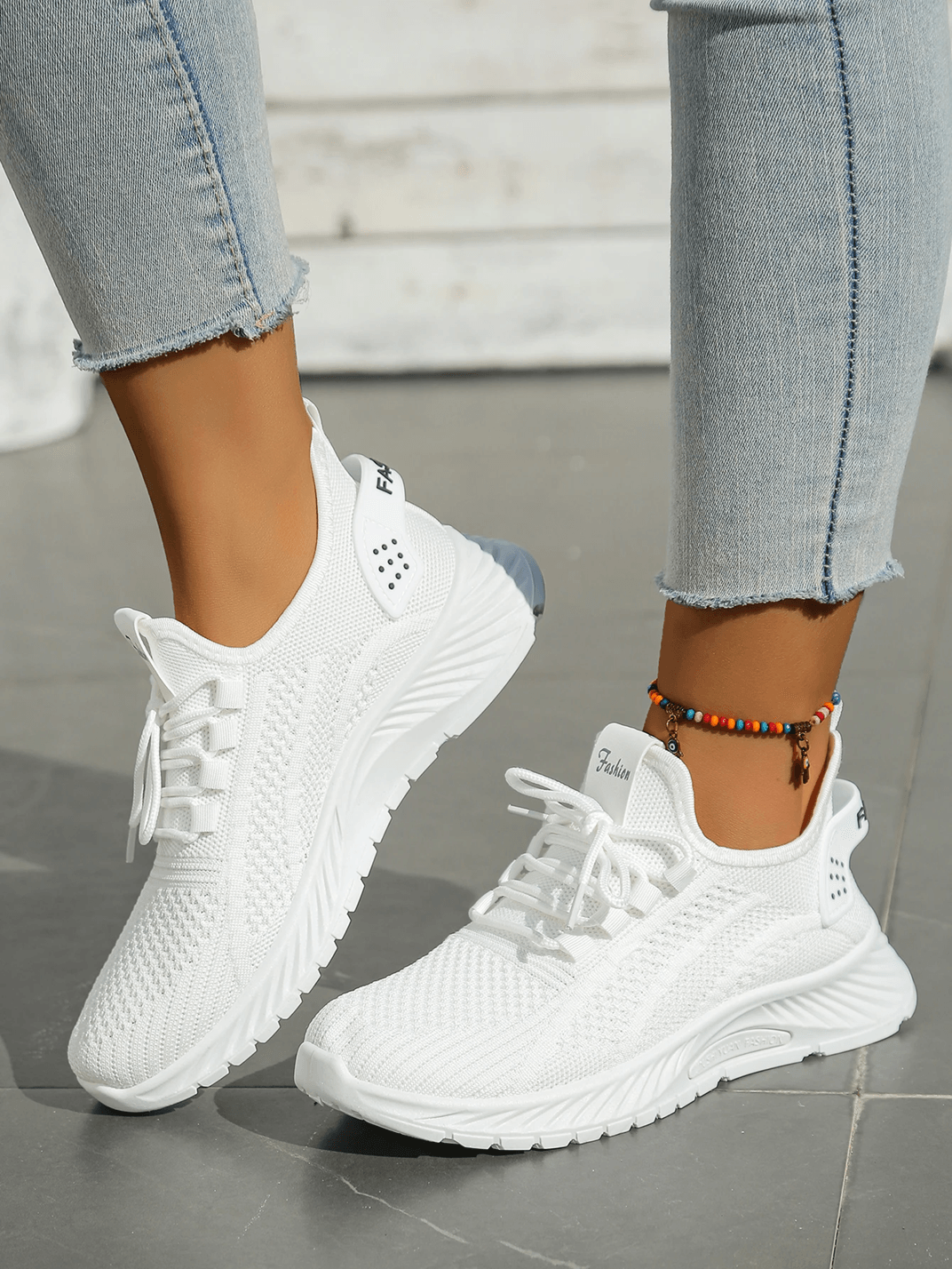 Womens FlyWeave Breathable Casual Sneakers Lightweight Sport Shoes