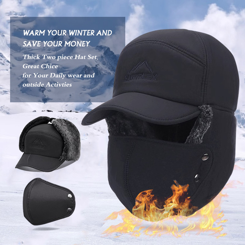 Skiing Soft Extreme Cold Baseball Hat, Winter Warm Artificial Fur Hat for Men and Women, Outdoor Fishing Hat