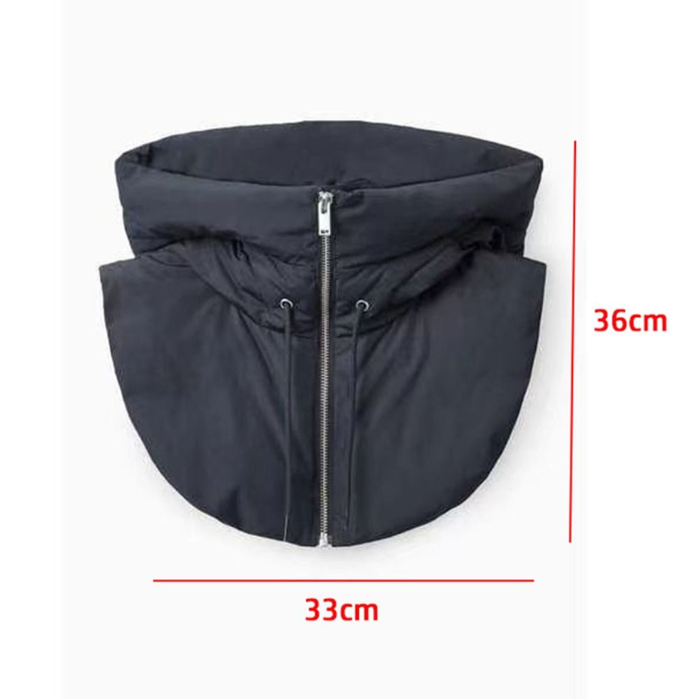 Women's Ultralight Down Hooded Hats, Drawstring Neck Cover, Removable Scarf, Zipper Coat Balaclava Hat
