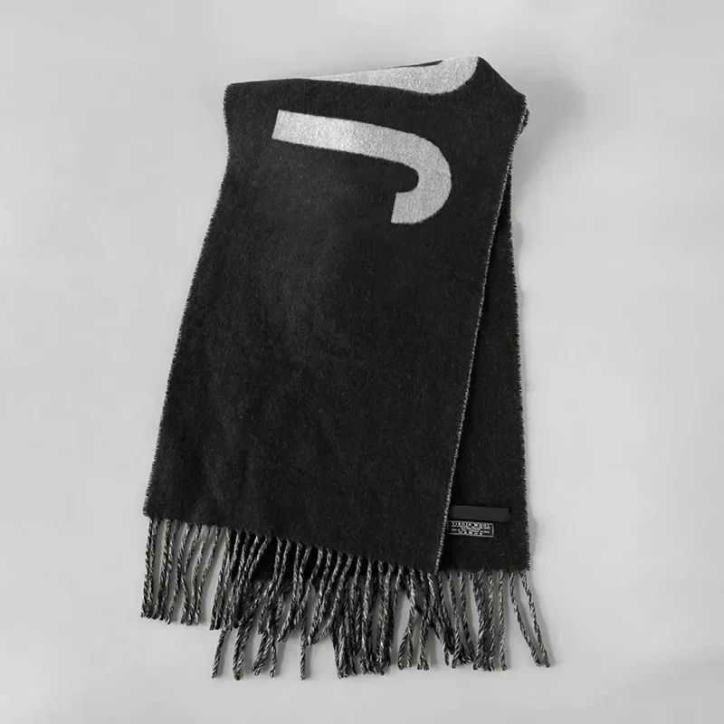 Luxury Cashmere Scarf Monogram Womens Winter Shawl