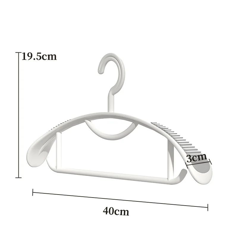 Thick Wide-Shoulder Non-Slip Plastic Clothes Hanger – Heavy-Duty Household Drying Rack