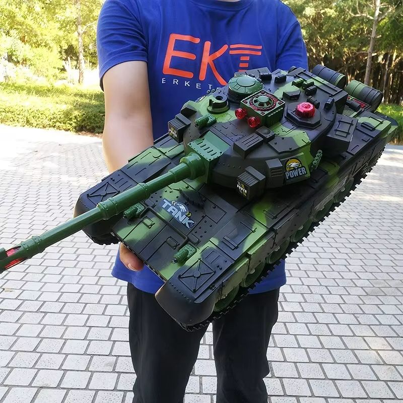 Elite Combat RC Military Tank – Realistic 55cm Remote Control RC Tank with Simulation Shooting and All Terrain Crawler T
