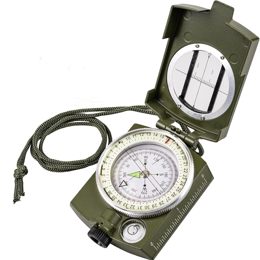 Waterproof Hiking Compass with Clinometer Pocket Survival Navigation Tool