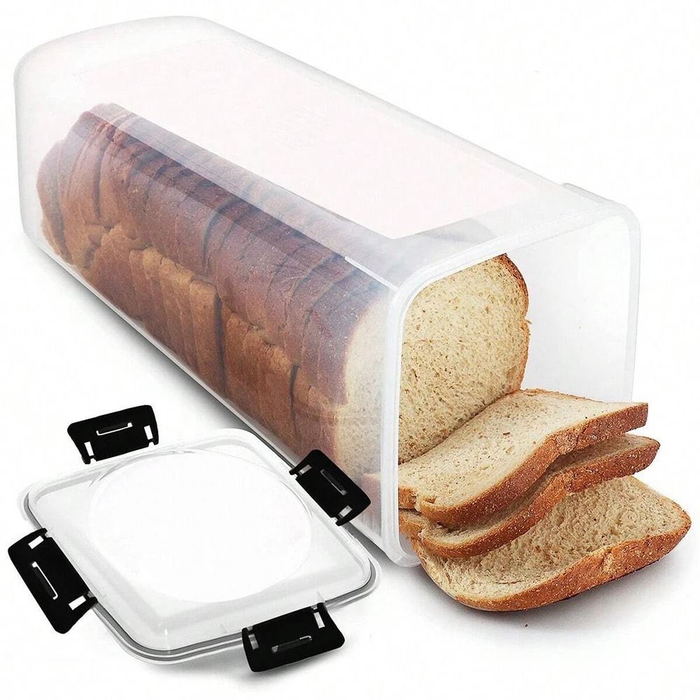 Clear Airtight Bread Storage Container Tall Bread Box with Lid