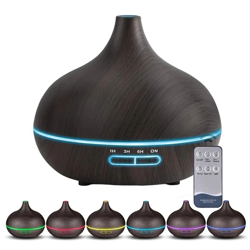 18.6 fl oz USB Aroma Diffuser With 7 Color LED Lights and Remote Control