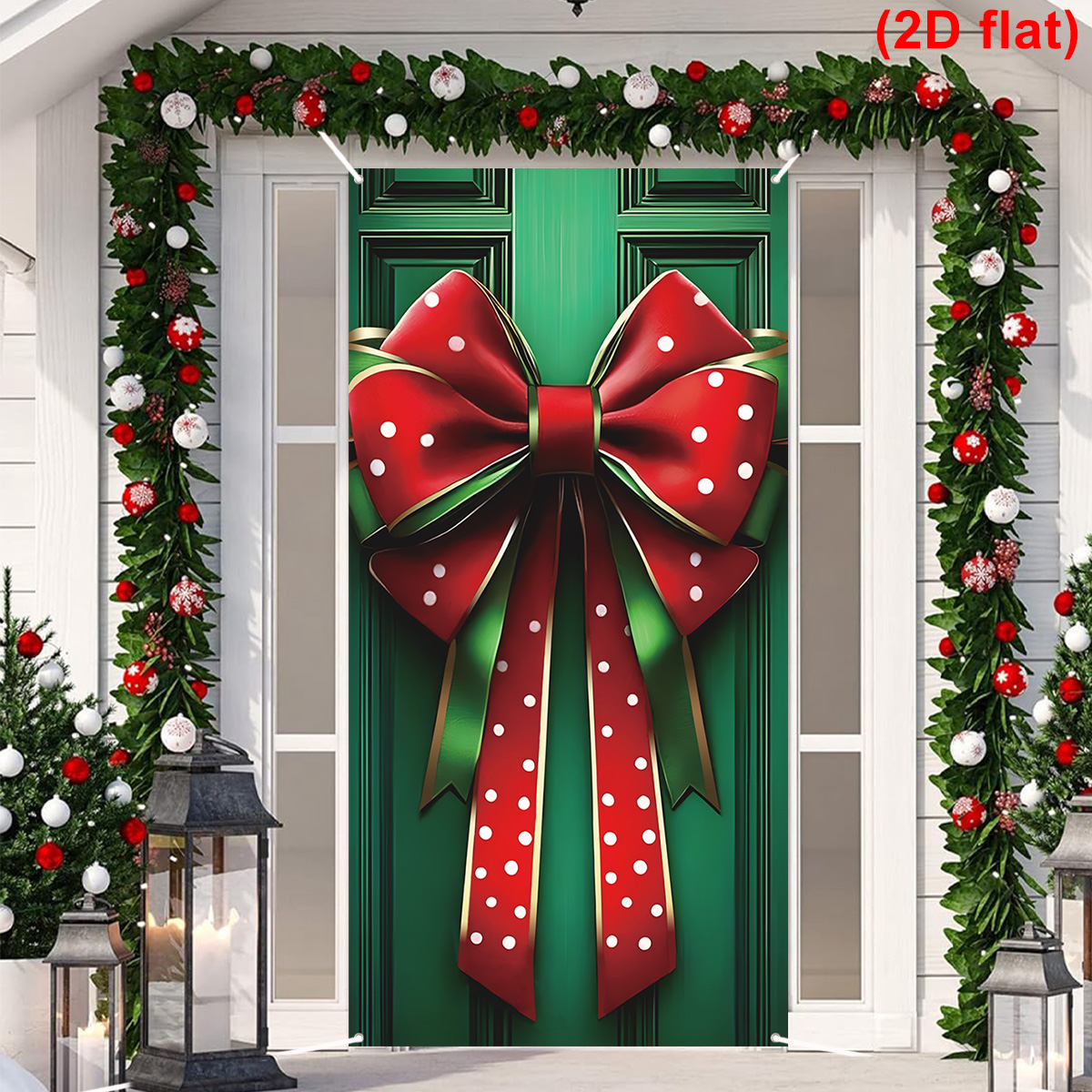Porch Door Banner, Christmas Hanging Flag, Ornaments, Xmas Gifts, Christmas Decorations For Home, New Year Decor