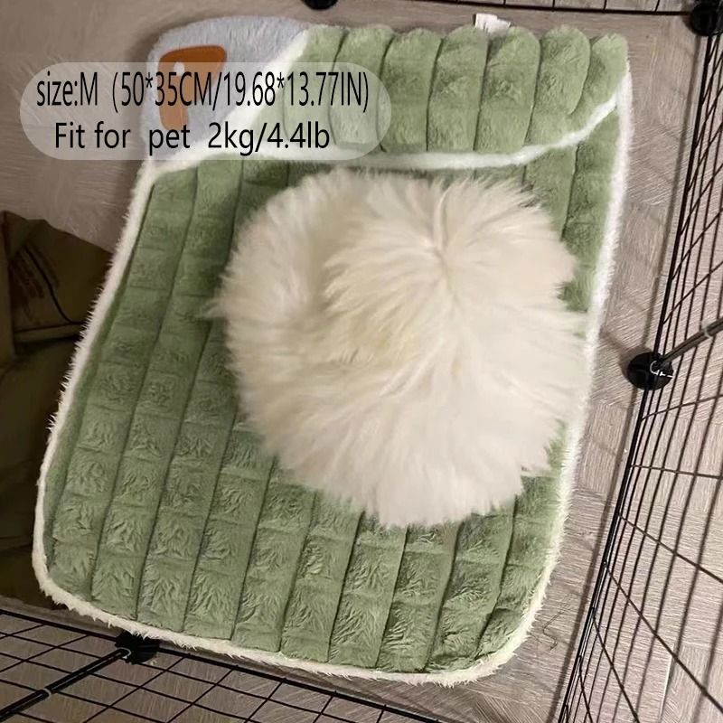 Winter Plush Dog Bed with Removable Washable Cover