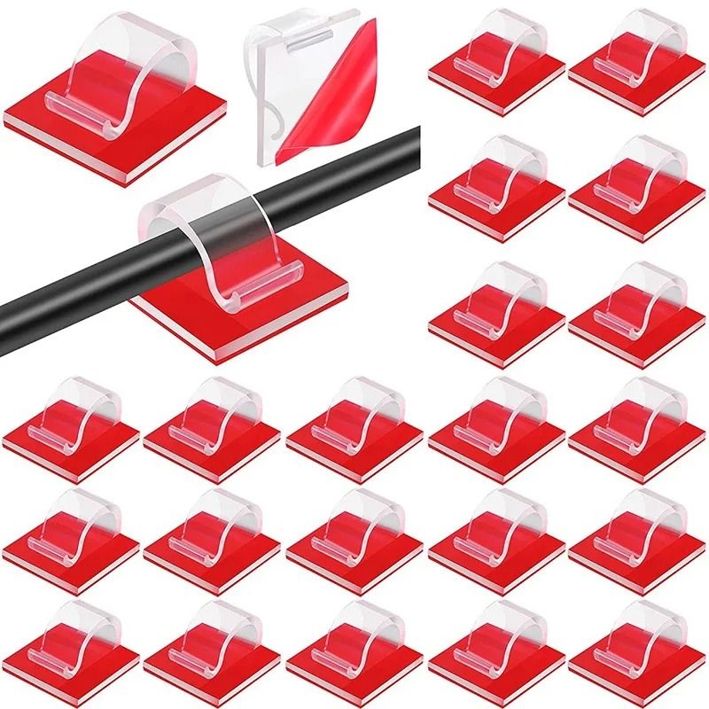 Self-Adhesive USB Cable Organizer Clip – High-Performance Desktop Wire Winder & Cord Protector
