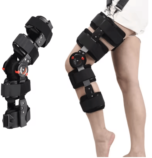 Adjustable Hinged Orthopedic Knee Brace Post Surgery Knee Stabilizer & Joint Fixation Support