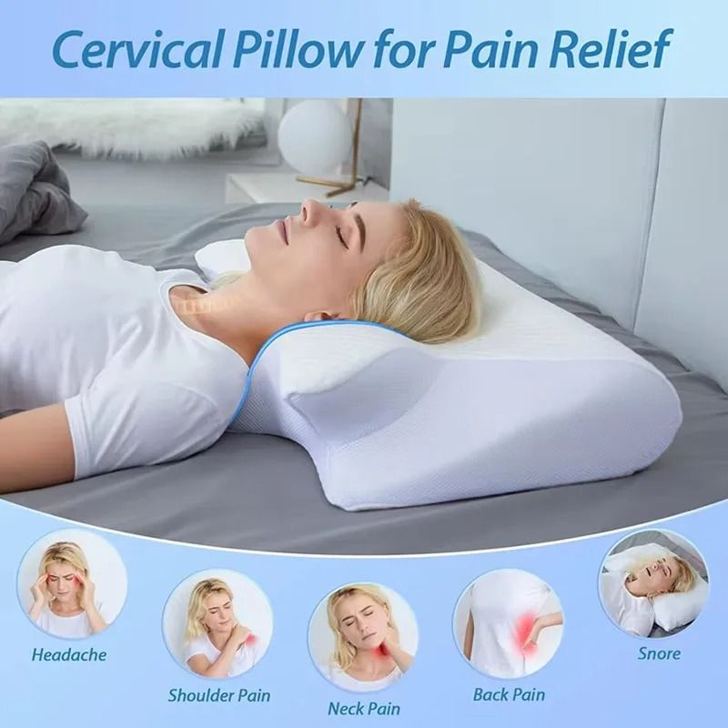 Orthopedic Memory Foam Cervical Pillow for Neck Pain Relief