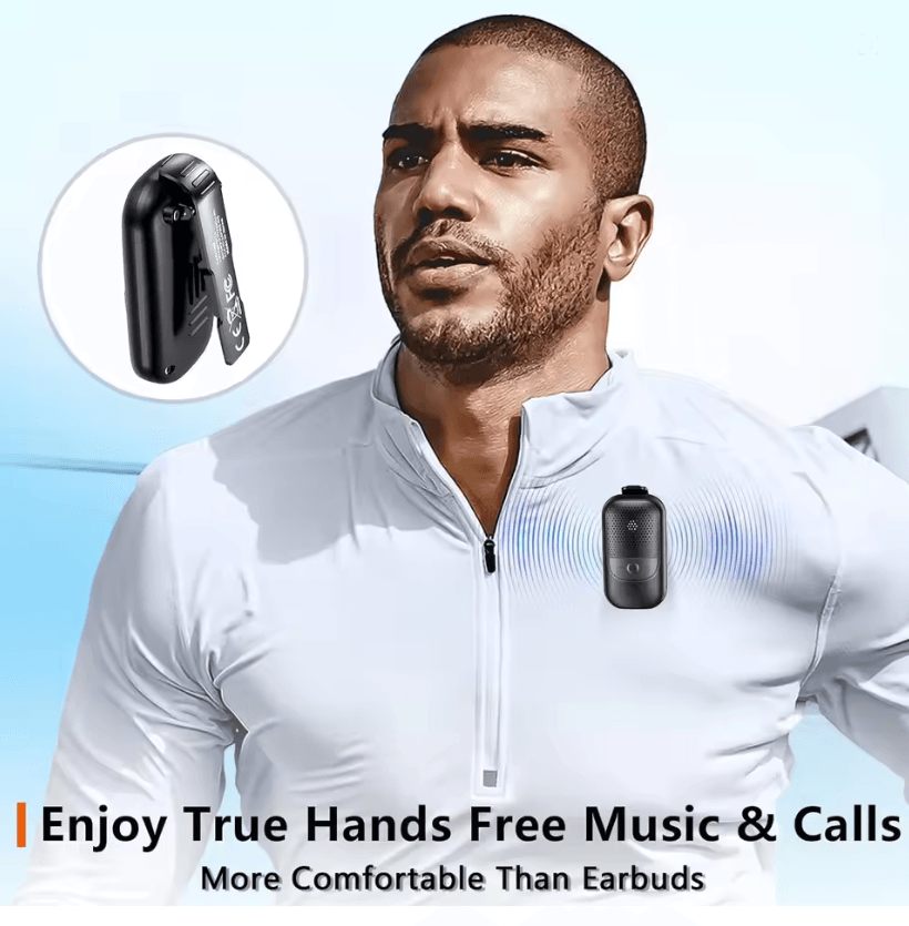 Mini Wearable ClipOn Bluetooth Speaker with ENC Mic