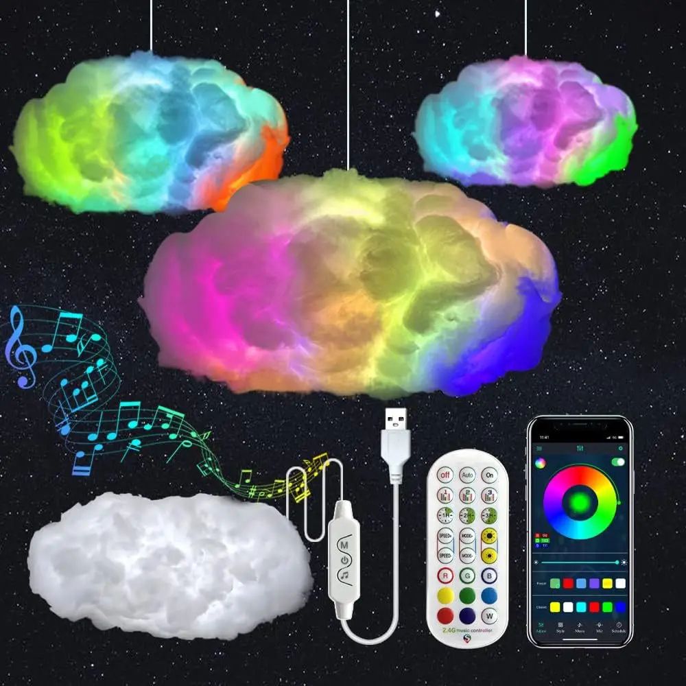 39.3 inch 3D Thunder Cloud LED Ambient Light