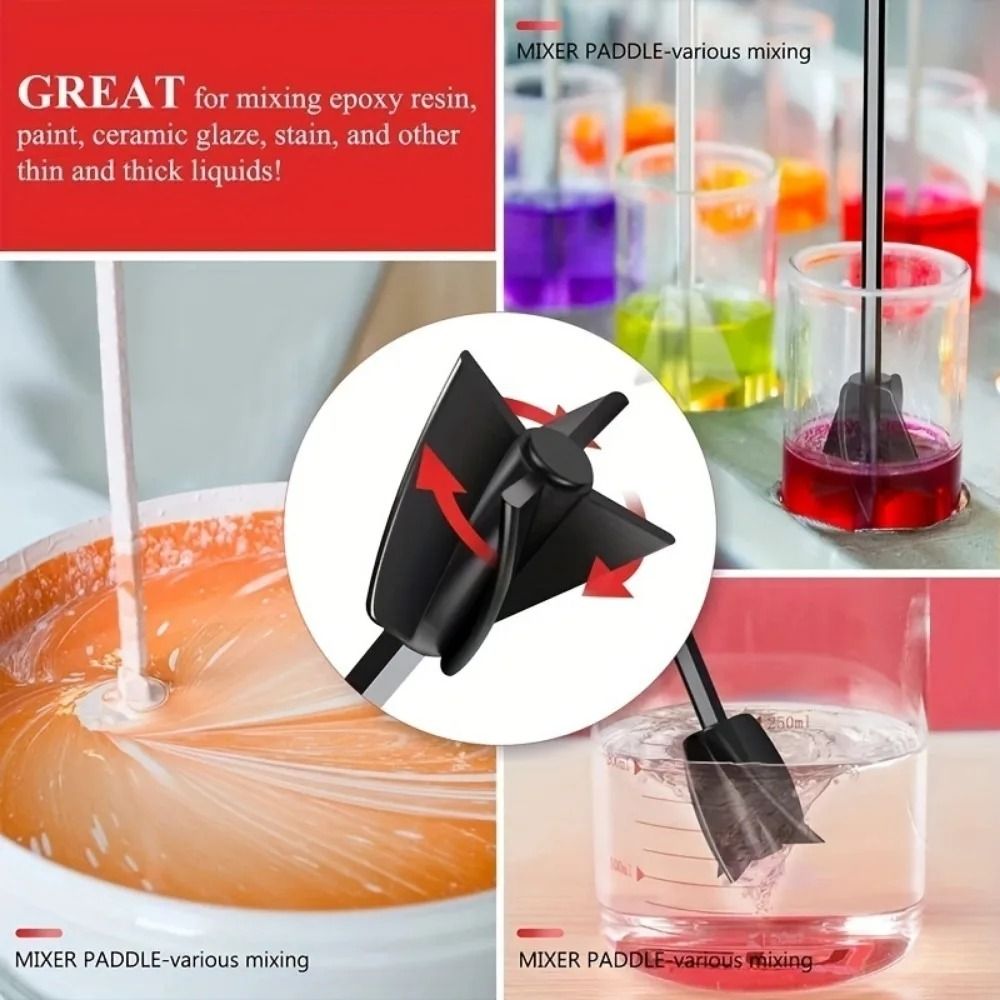 Adjustable Black Epoxy Resin Mixer Paddle Attachment