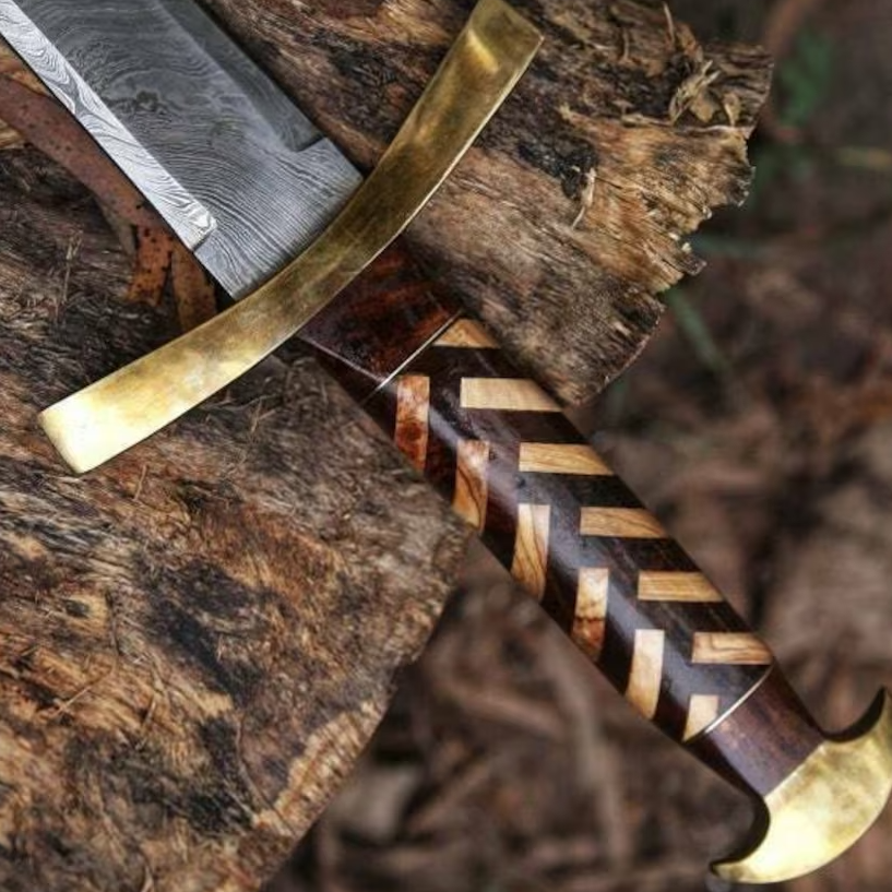 VIKING SWORD Gift Viking Mythology Damascus Steel Custom Handmade