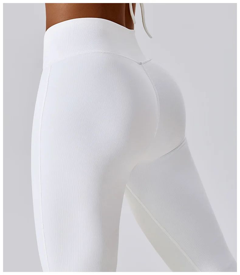 Womens High Waist Flared Yoga Fitness Leggings