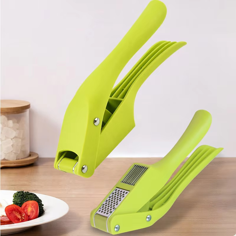 Garlic Press and Slicer Manual Garlic Crusher Kitchen Gadget