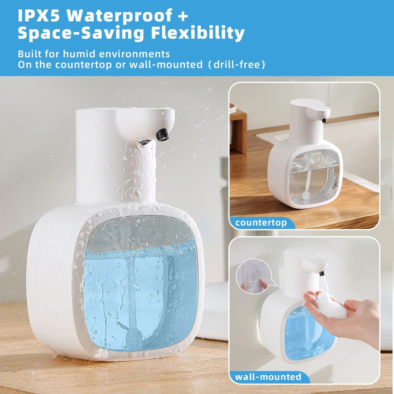 Wall Mounted Automatic Soap Dispenser Foam Smart Hand Washing Machine 500ml