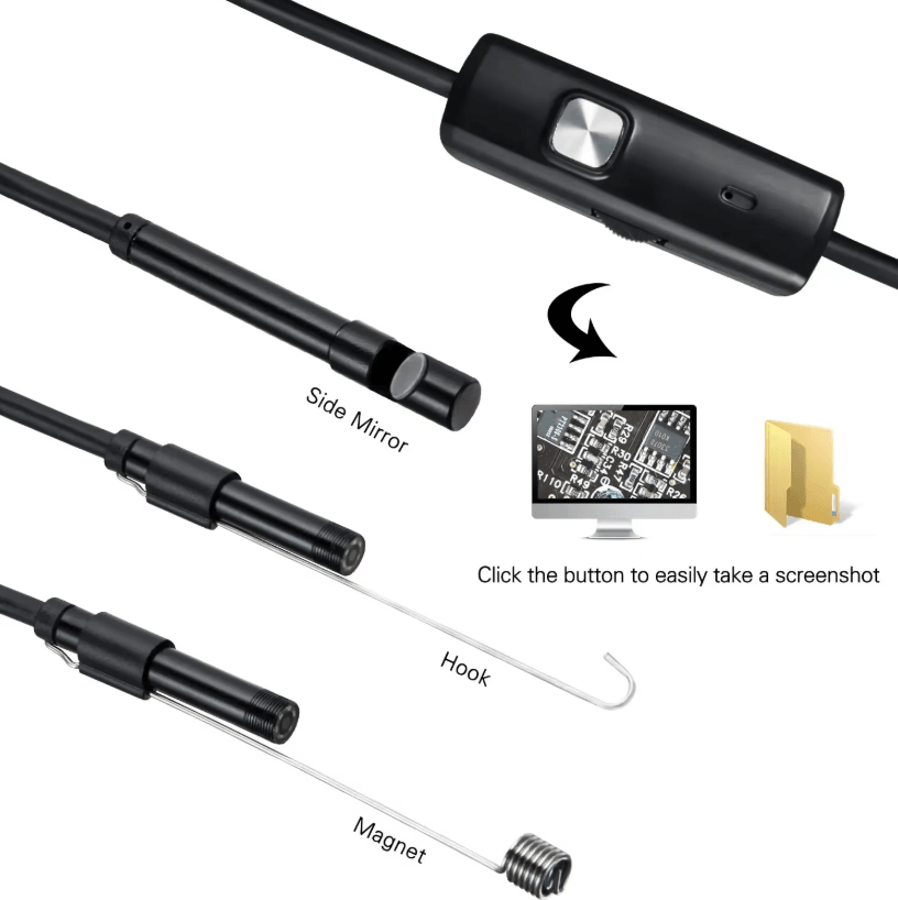5.5 MM 2M Long 3 in 1 Android Endoscope Inspection Camera with USB, Micro USB, and Type-C Connectivity