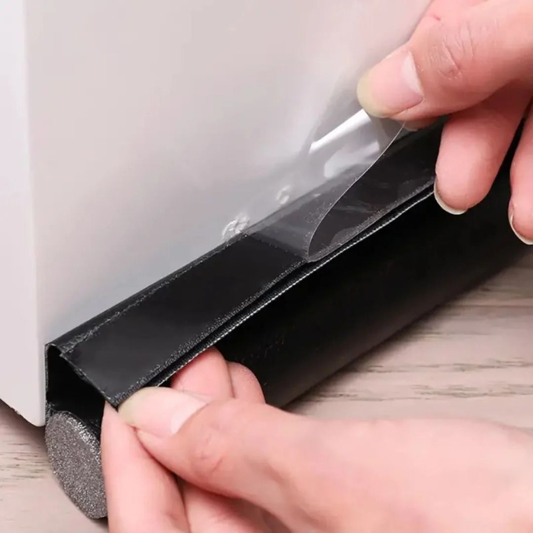 Adjustable Door Bottom Sealing Strip with Foam Draft Blocker for Weather Protection