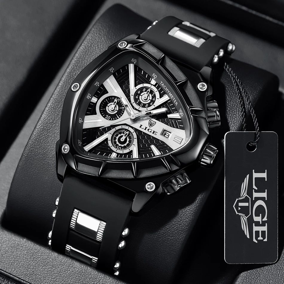 Luxury Waterproof Mens Quartz Watch with Large Dial