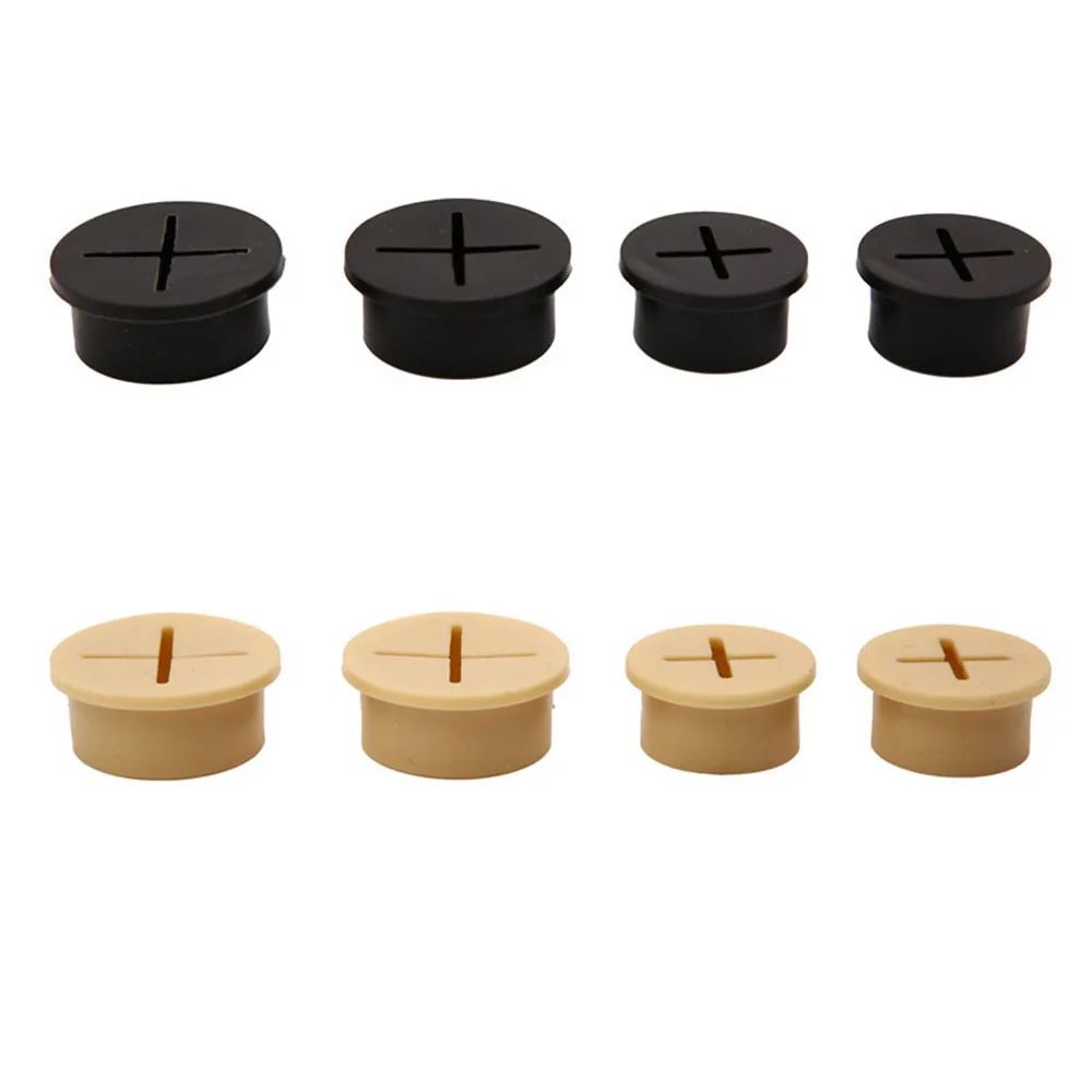 Flexible Silicone Cable Grommet Hole Cover for Desk Table TV Console PC, Tidy Wire Organizer, Dust-Proof Rubber Ring