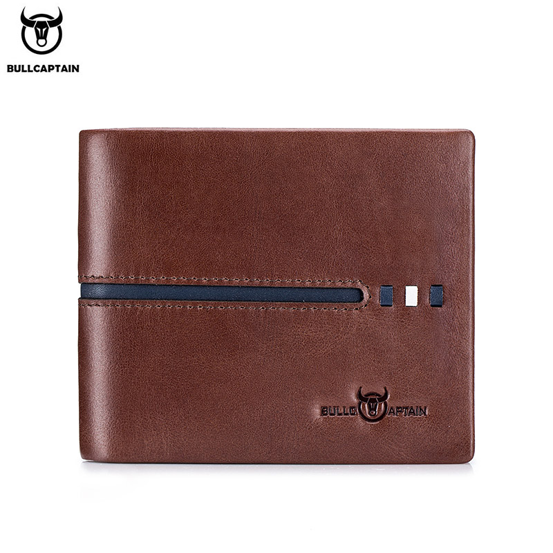 Leather Wallet Men RFID Secure, Multi Function Business Purse, Designer Card Holder, Slim Genuine Leather