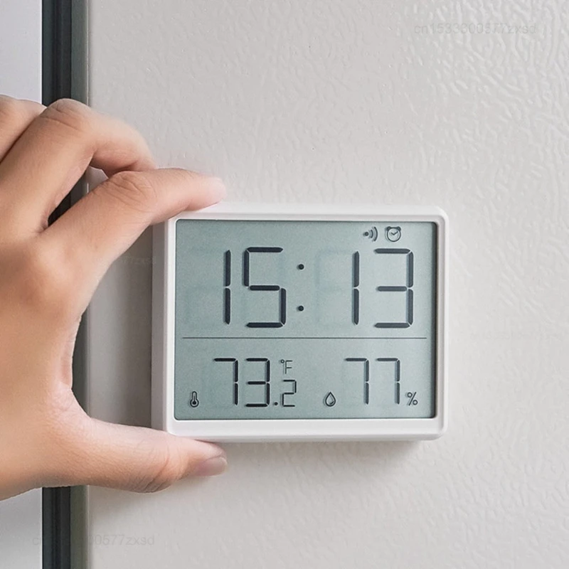 Multifunctional Temperature and Humidity Monitor with Clock Digital Hygrometer Thermometer for Home & Offics