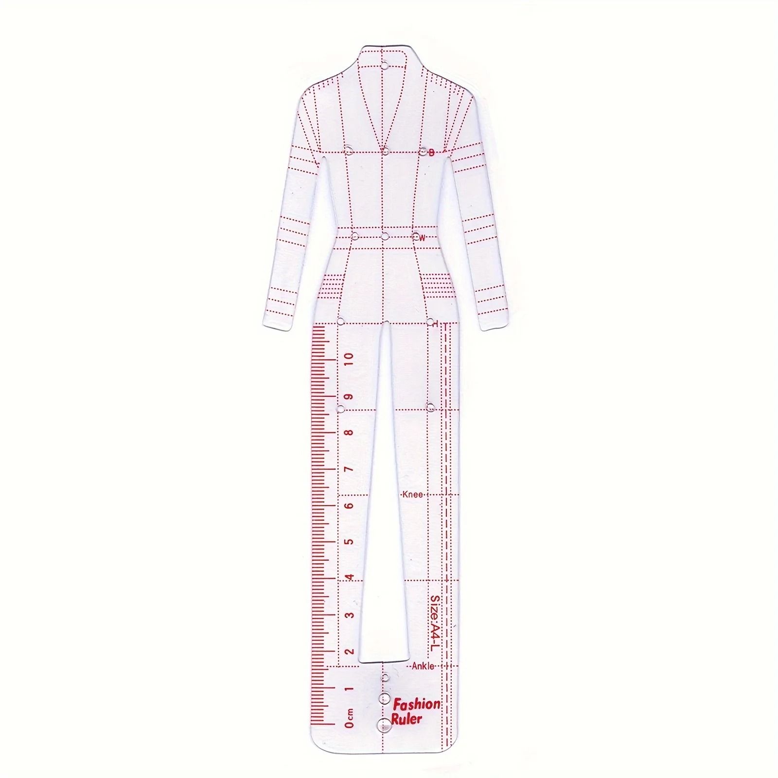 Transparent Fashion Model Body Template Ruler