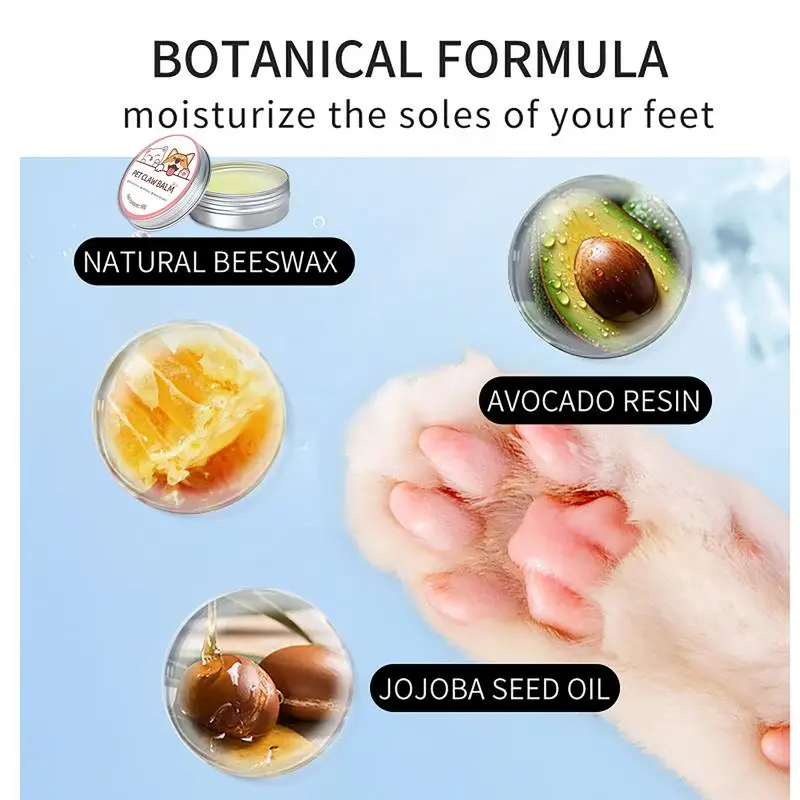 Paw Balm for Cats and Dog Protective Moisturizer for Paws and Nose, Heals Cracked Feet and Skin