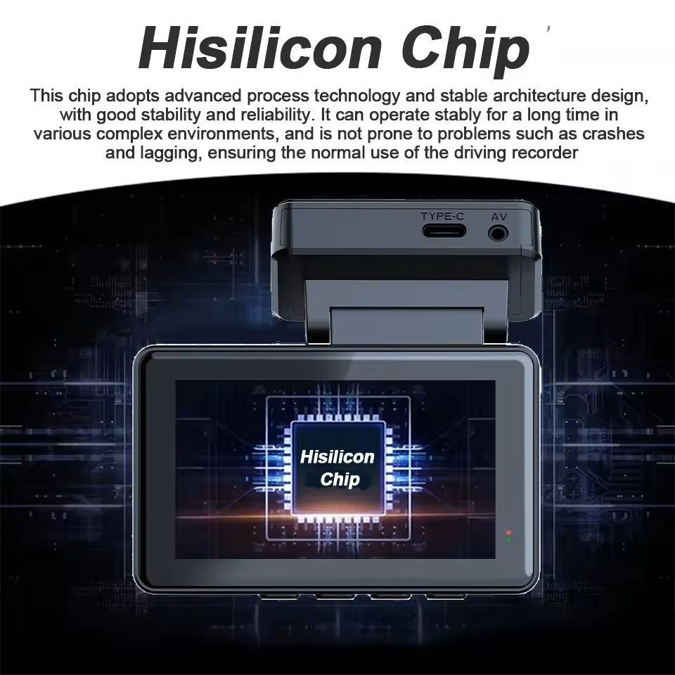 4K Dual Lens Dash Cam with GPS WiFi Night Vision Front and Rear Camera