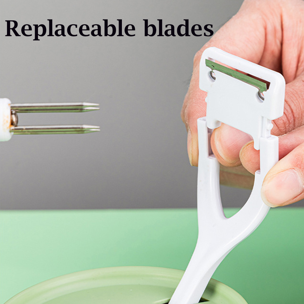 Hand-Cranked Manual Fruit Peeler with Divider & Spare Blades – Multifunctional Kitchen Apple & Pear Slicing Tool