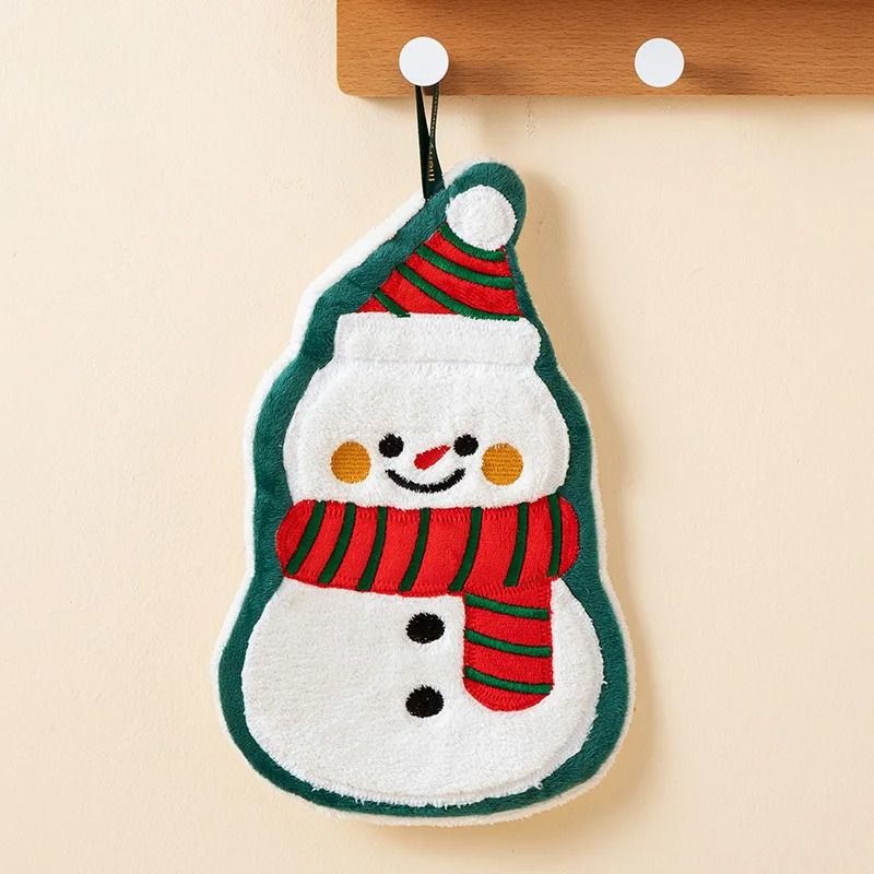 Festive Cartoon Kids Christmas Bath Towel