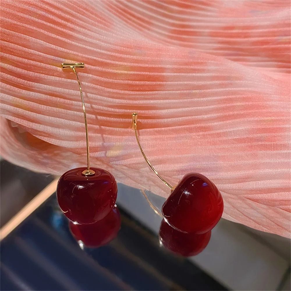 Cute Cherry Fruit Acrylic Earrings