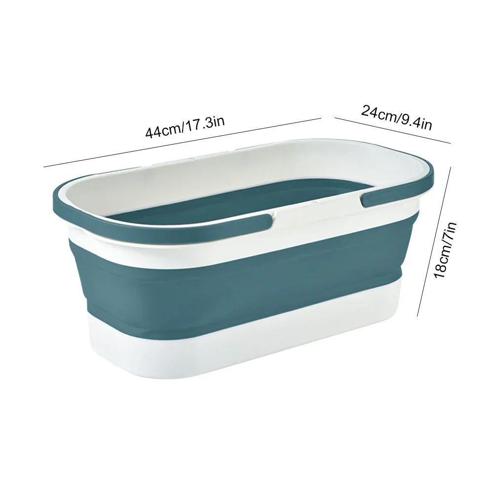 Foldable Rectangular Mop Bucket Large Laundry Washing Basin