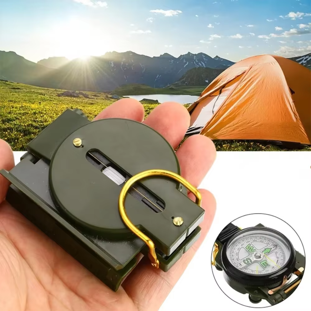 High Precision Military Lensatic Compass Waterproof Survival Hiking Navigation Tool