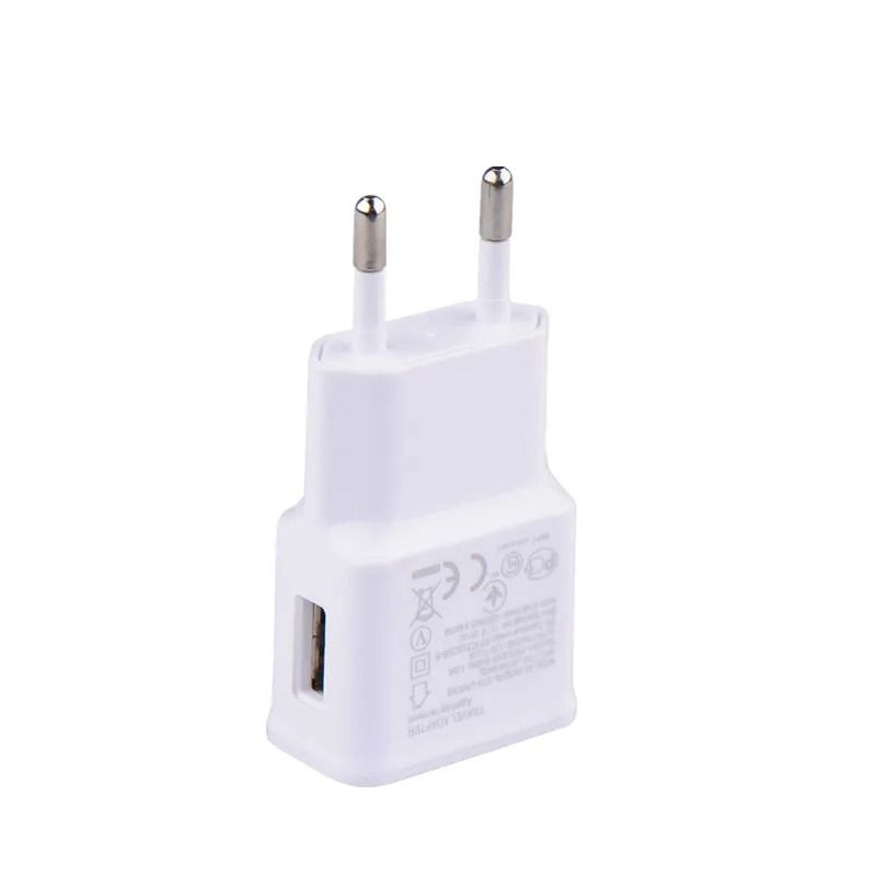 EU Plug Dual USB Wall Charger 5V 2A Fast Charging Travel Adapter