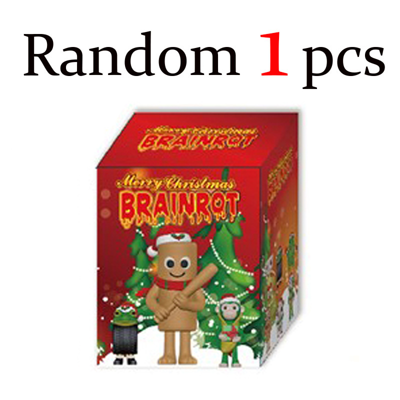 Funny Doll Desktop Decoration, New Christmas Edition Tungtungsahur Figure Model, Tralalero Tralala Blind Box Toy Gift